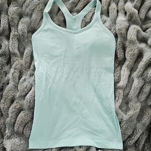 Lululemon Athletica Light Green Ribbed Tank Top